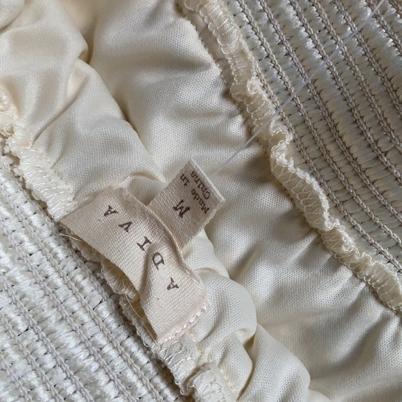 Adiva cream crochet skirt size m NWT bohemian Victorian vintage style beach - Picture 7 of 11